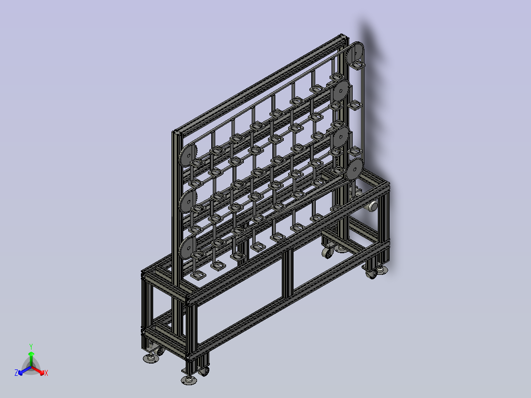 物料旋转运动料架正等轴测图
