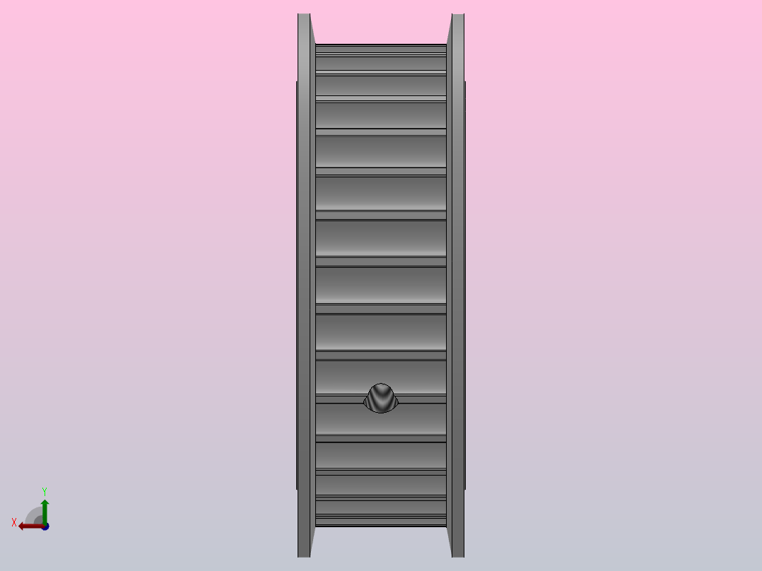 带顶丝圆孔标准型圆弧形齿同步带轮8YU型_S8YUHT-32-20-dt20-A后视图