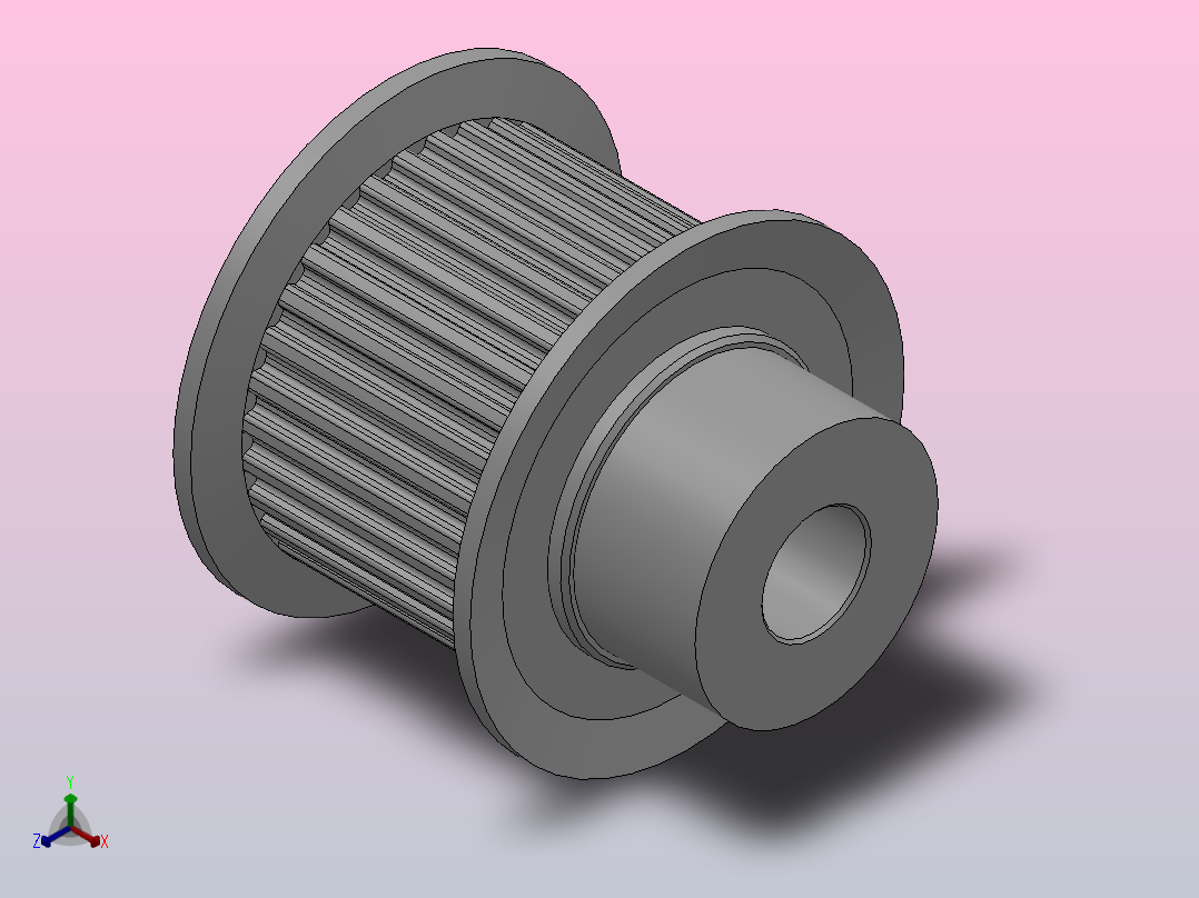 小凸缘型梯形齿同步带轮MXL型_SMXLDC-32-050-dc6-A主视图