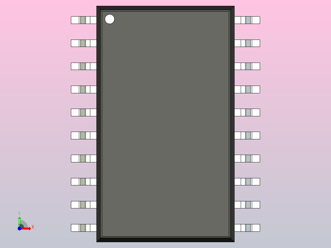 106x SOIC 封装（小外形集成电路）SOIC127P1033X234-20N前视图