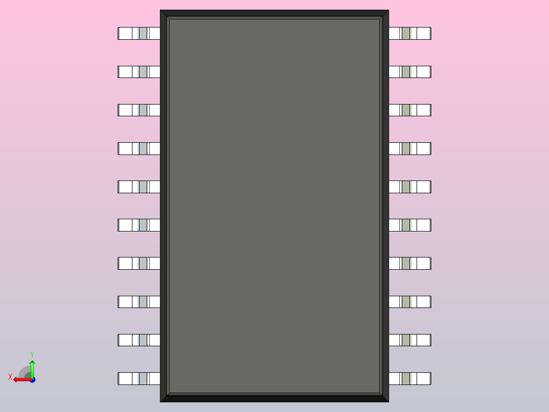 106x SOIC 封装（小外形集成电路）SOIC127P1033X234-20N后视图