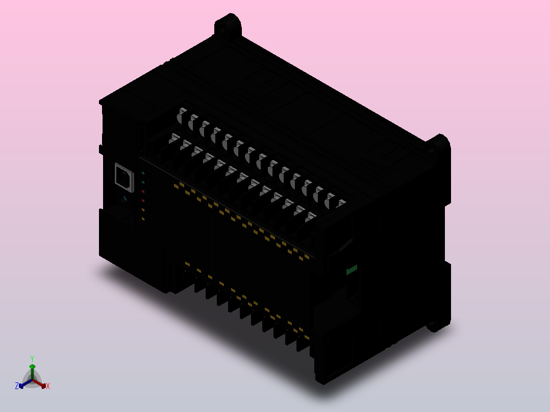 欧姆龙PLCCP1E_E40DR_A正等轴测图