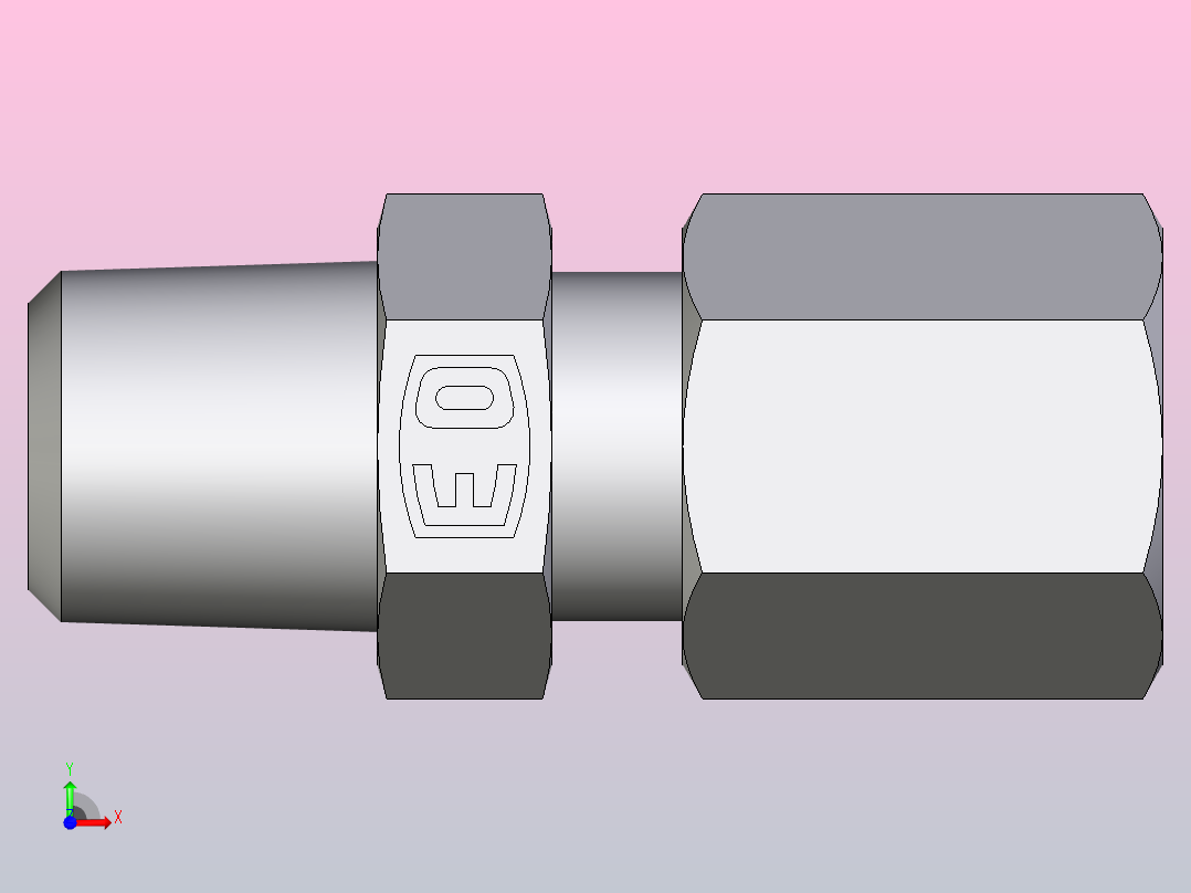 公螺柱连接器GE04LLMCF前视图