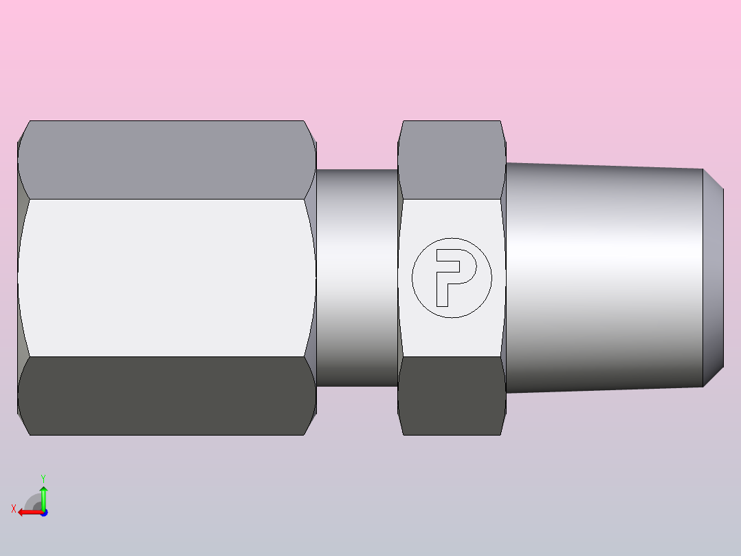 公螺柱连接器GE04LLMCF后视图