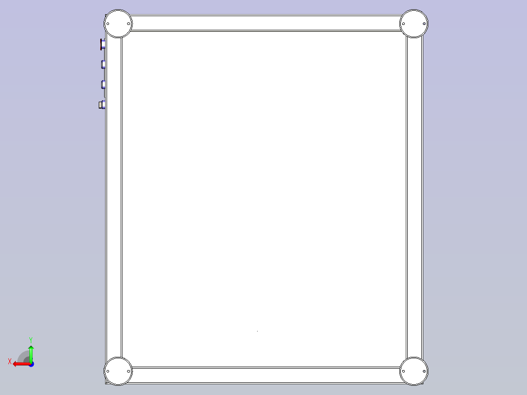 一款非标三轴伺服自动分选送料机三维模型后视图