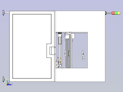 一款非标三轴伺服自动分选送料机三维模型左视缩略图