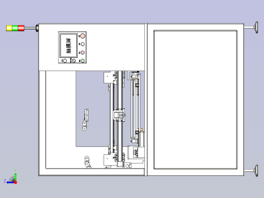一款非标三轴伺服自动分选送料机三维模型右视缩略图