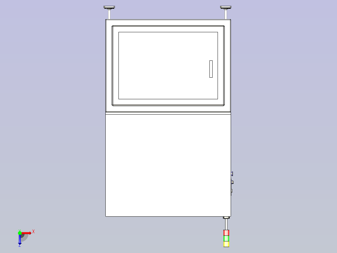 一款非标三轴伺服自动分选送料机三维模型俯视图
