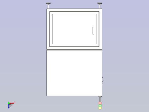 一款非标三轴伺服自动分选送料机三维模型俯视缩略图