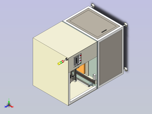 一款非标三轴伺服自动分选送料机三维模型正等轴测缩略图