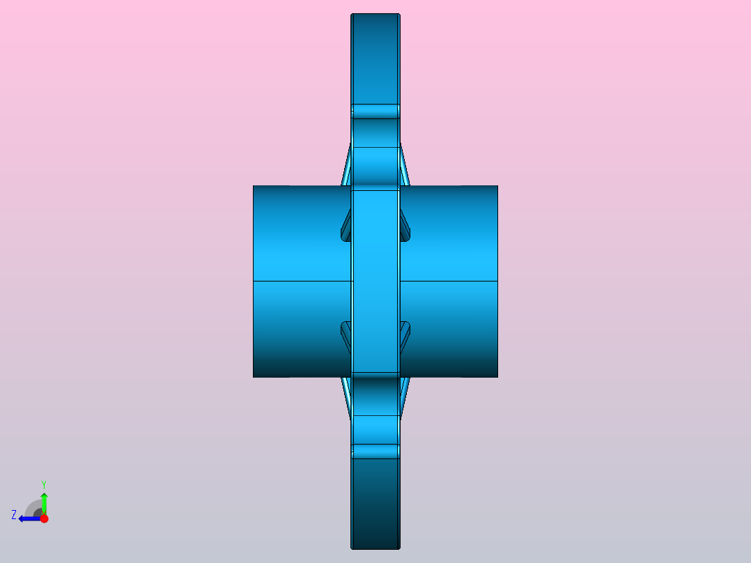 直冷却带专用塑料齿轮右视图