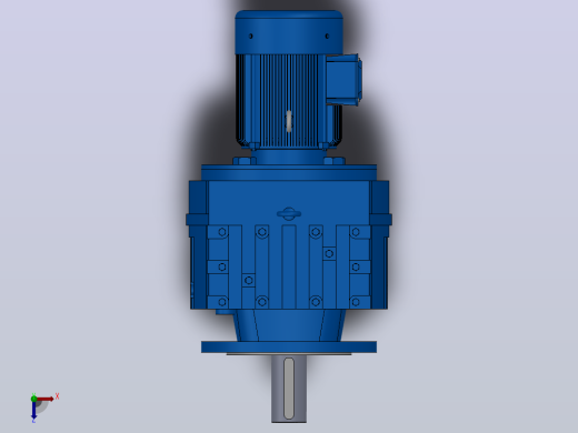 RF107法兰轴伸式安装斜齿轮减速机RF107-Y0.75-8P-80-M1-0°-Φ350俯视缩略图
