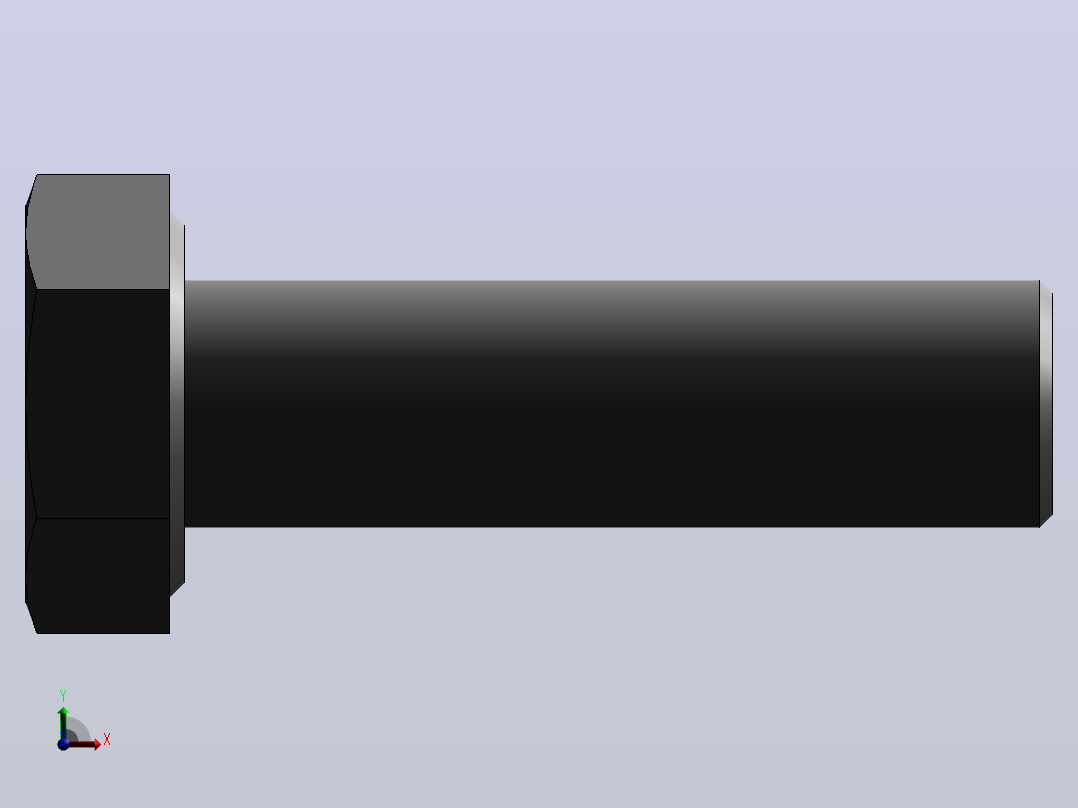 六角头螺栓M10×35右视图