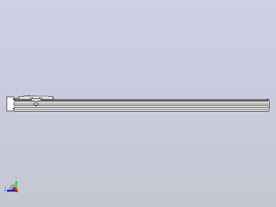 滚珠丝杠直线轴带导轨全封闭TPA-HCR-140D-2010C-L1100-ML-Y-P40-N3右视图