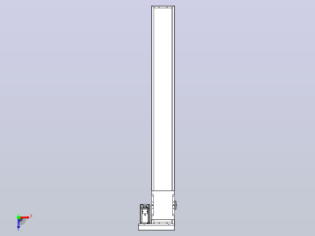 滚珠丝杠直线轴带导轨全封闭TPA-HCR-140D-2010C-L1100-ML-Y-P40-N3俯视图