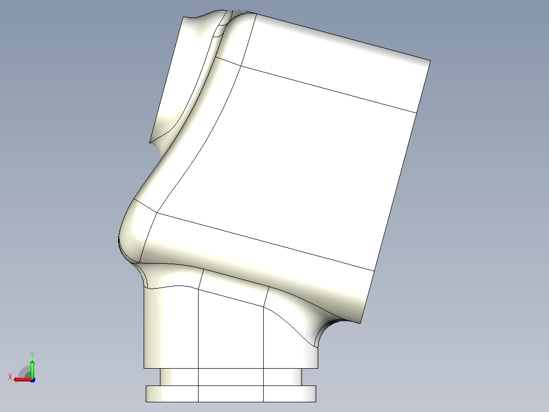 3D可打印的数字耳镜外壳后视图