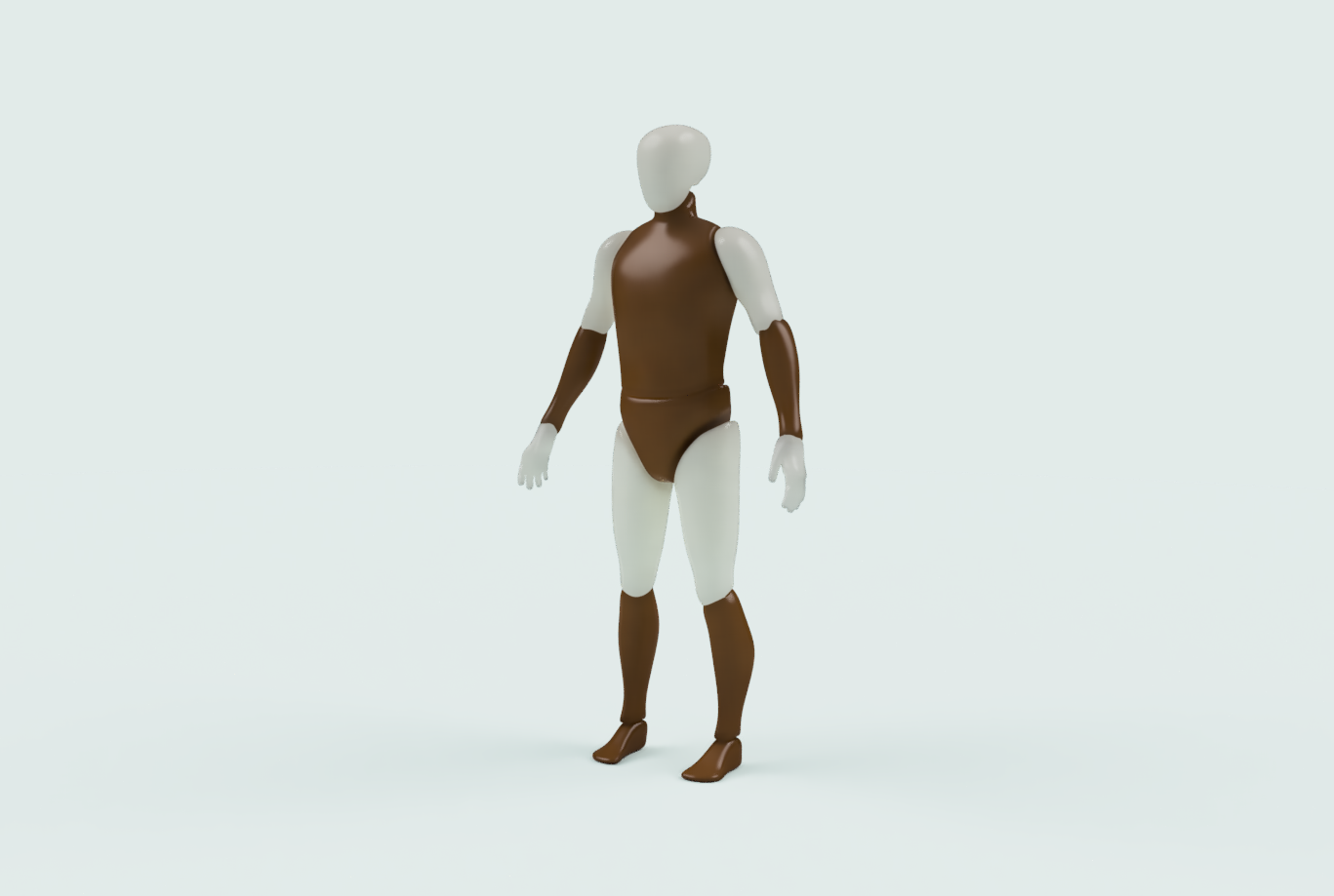 3D打印机男性身体模型