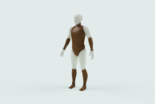 3D打印机男性身体模型缩略图