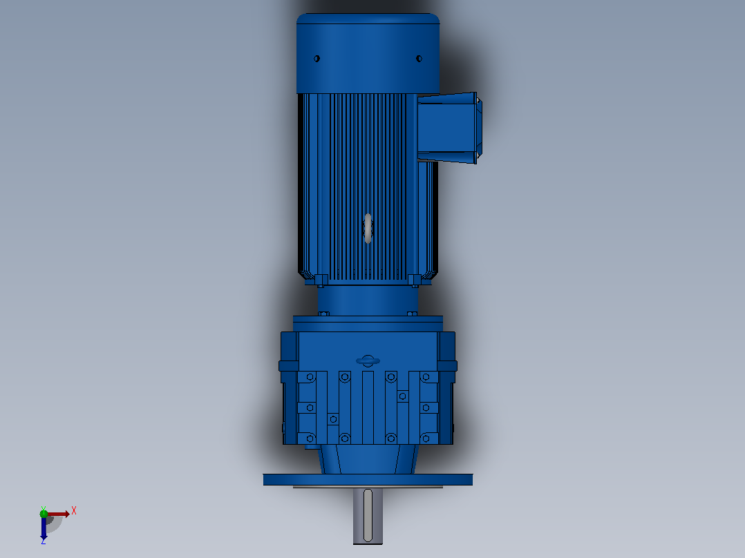 RF87法兰轴伸式安装斜齿轮减速机RF87-YVB4-4P-112M-M1-0°-Φ350俯视图