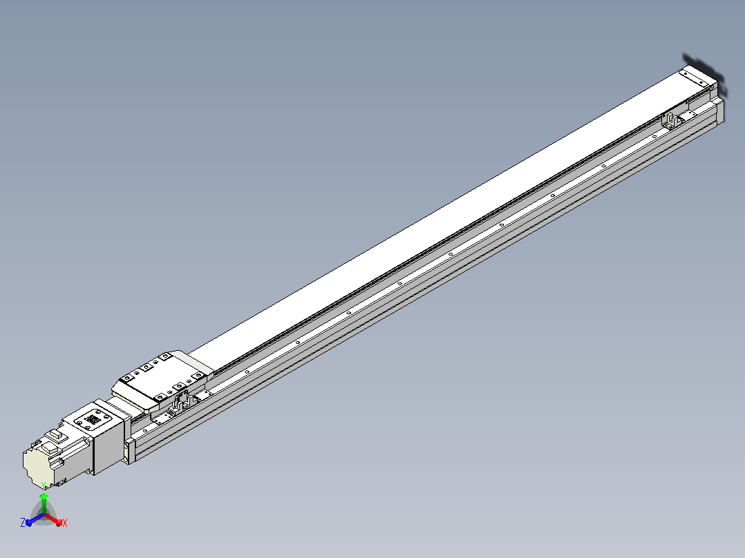 滚珠丝杠直线轴内置导轨TPA-GCR-80-1610C-L950-M-M40-N3主视图