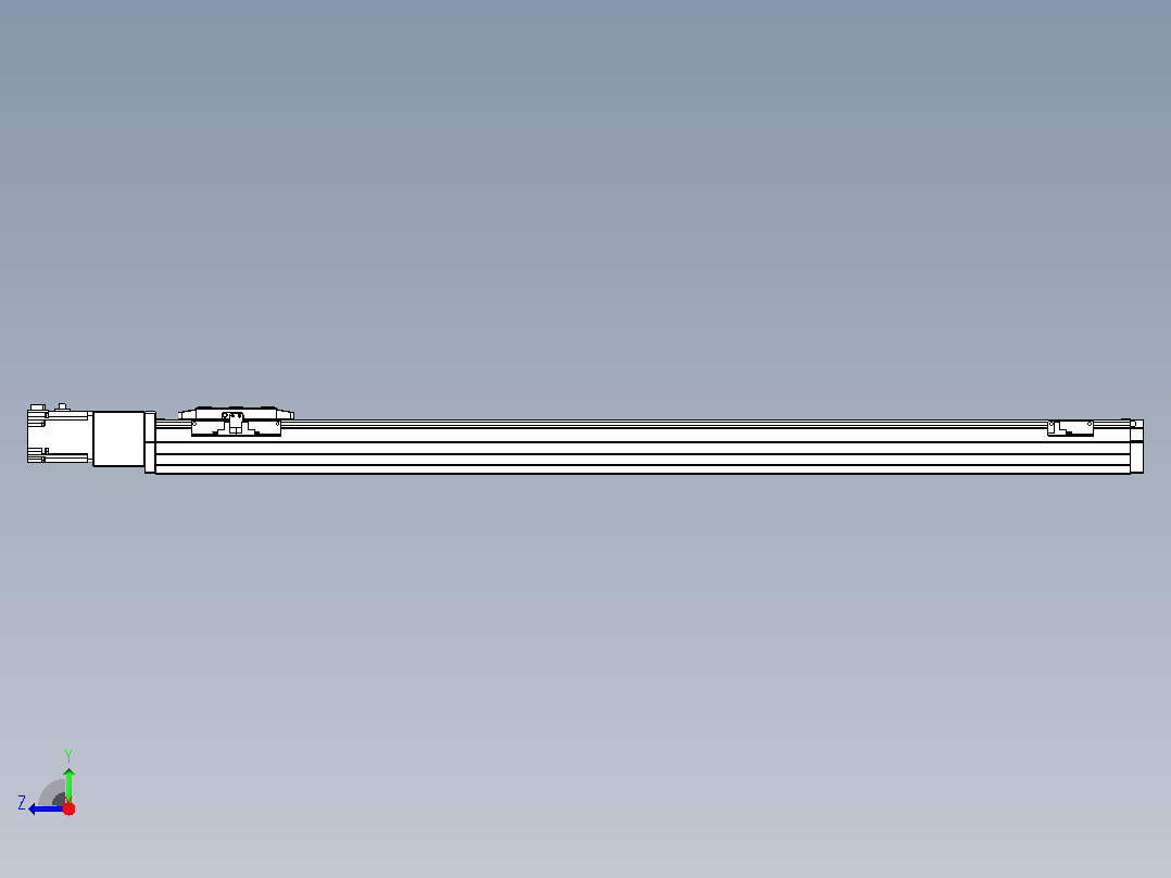 滚珠丝杠直线轴内置导轨TPA-GCR-80-1610C-L950-M-M40-N3右视图