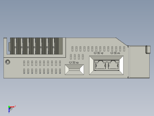 P系列交流伺服驱动器P200 3D模型俯视缩略图