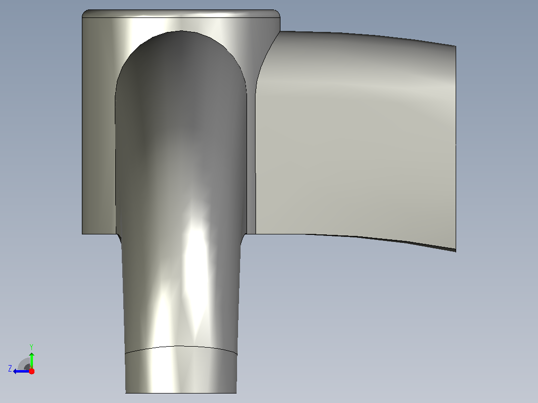 LZB-180-D60.3-B38.1-C1 两爪半180°脚架右视图