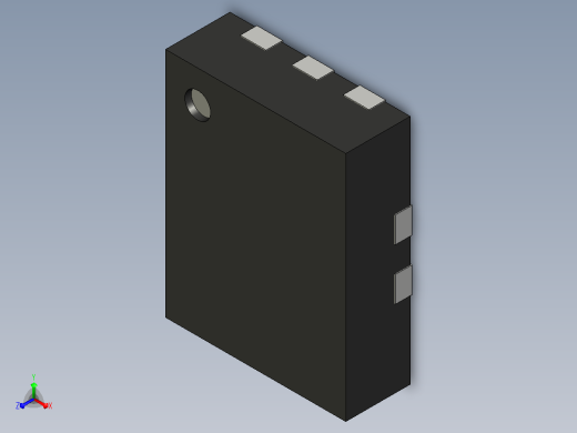 包装UQFN-10的3D模型