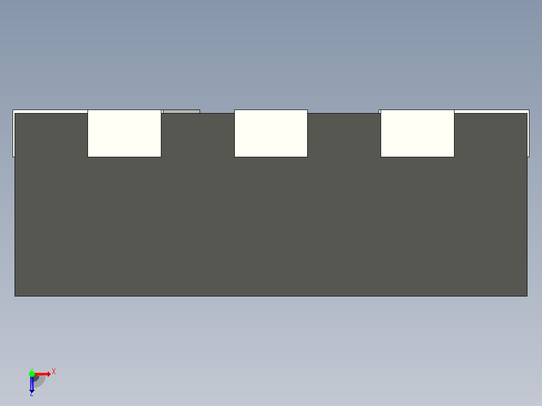 包装UQFN-10的3D模型俯视图