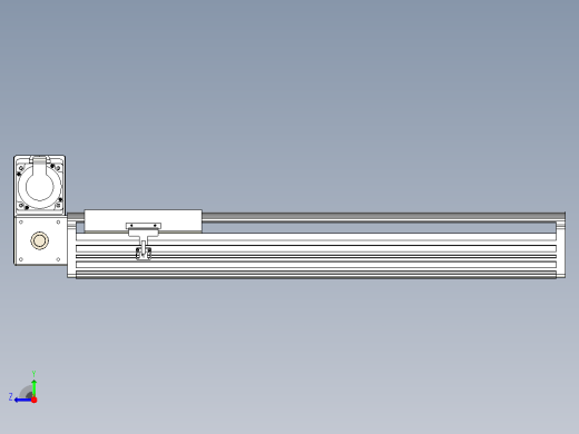 皮带直线轴半封闭可选导轨TPA-HNB-202D-140-L500-LU-C-P75-N3右视缩略图