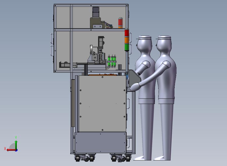 自动拧螺丝机 自动装配流水线后视图