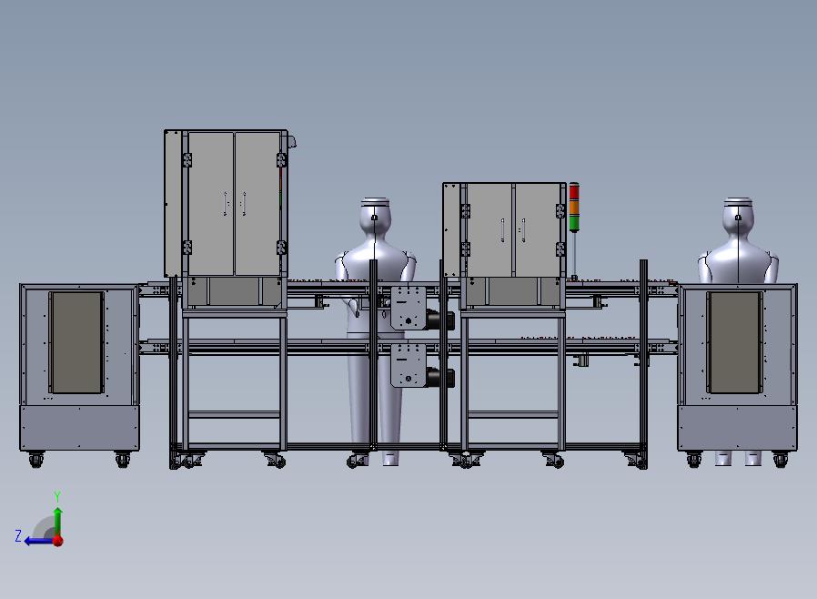 自动拧螺丝机 自动装配流水线右视图