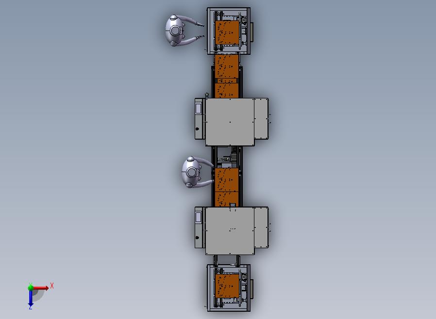自动拧螺丝机 自动装配流水线俯视图