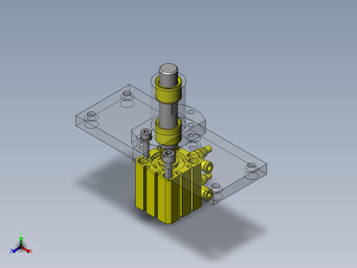 压板传送的避让拦截机构正等轴测缩略图