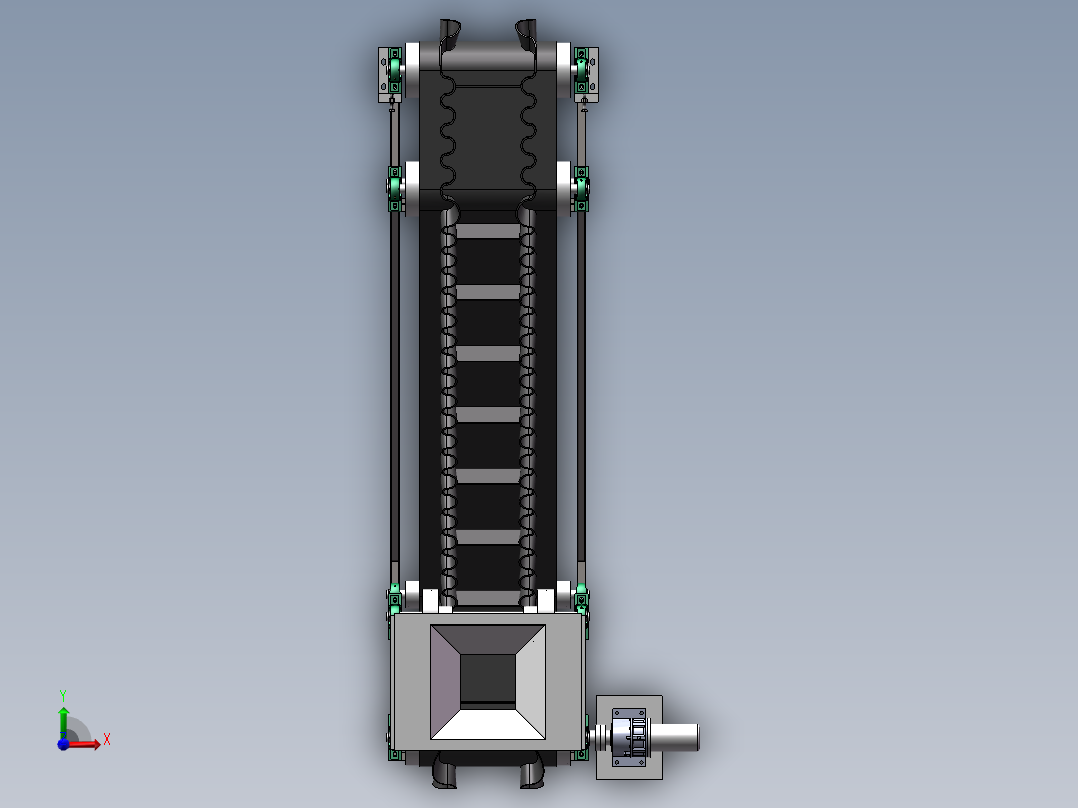 大倾角皮带前视图