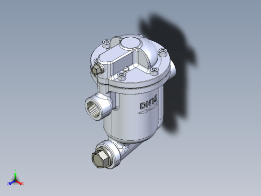 倒吊桶疏水阀3D数模图纸 STEP IGS格式