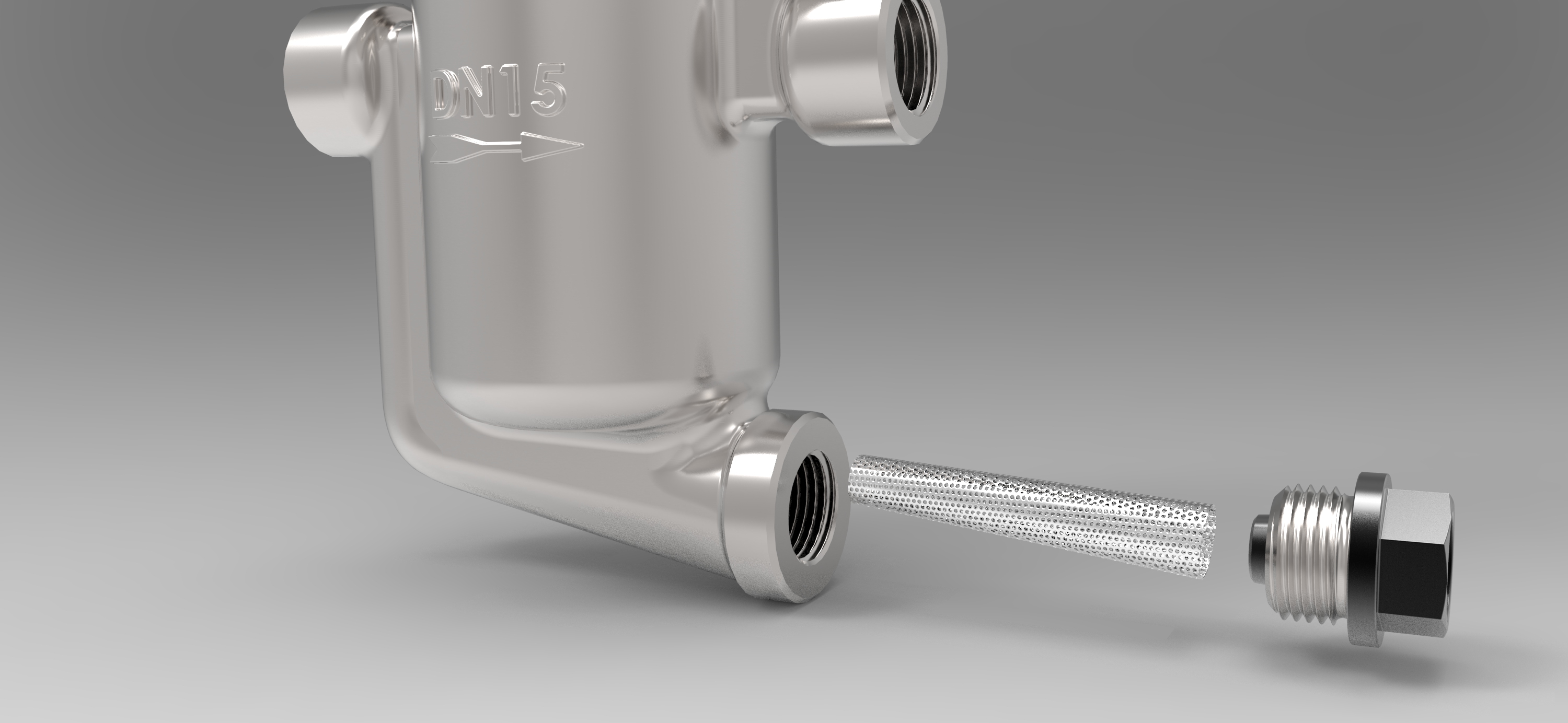 倒吊桶疏水阀3D数模图纸 STEP IGS格式