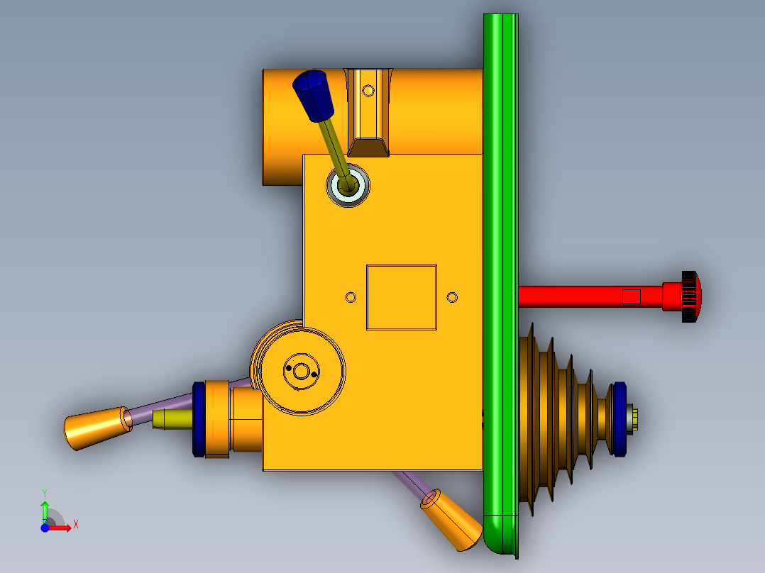 台钻造型及装配前视图