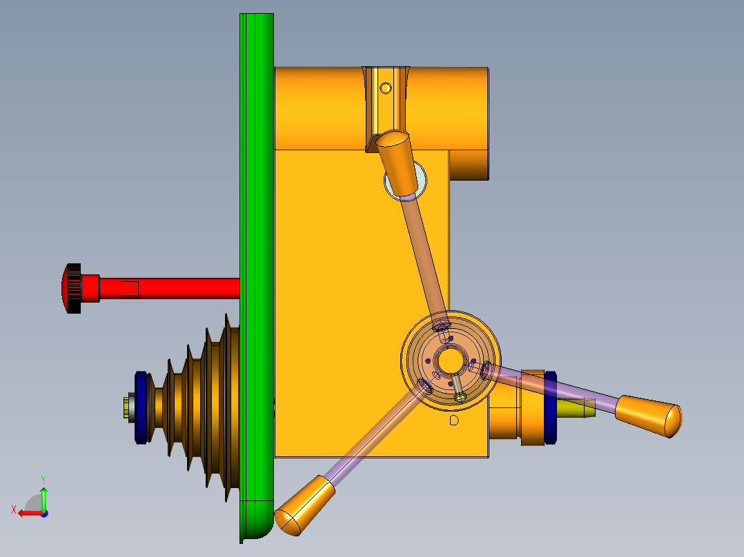 台钻造型及装配后视图