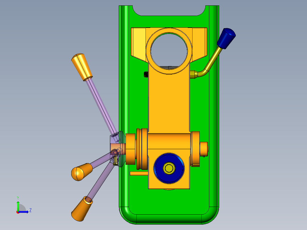 台钻造型及装配左视图