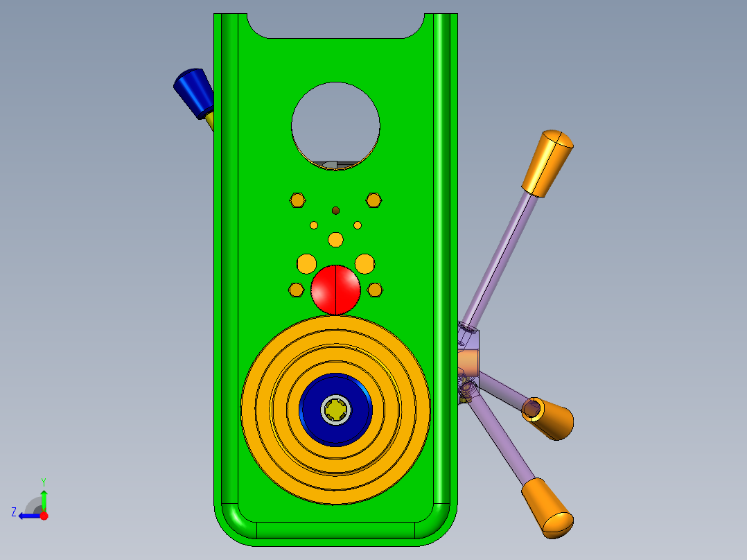 台钻造型及装配右视图