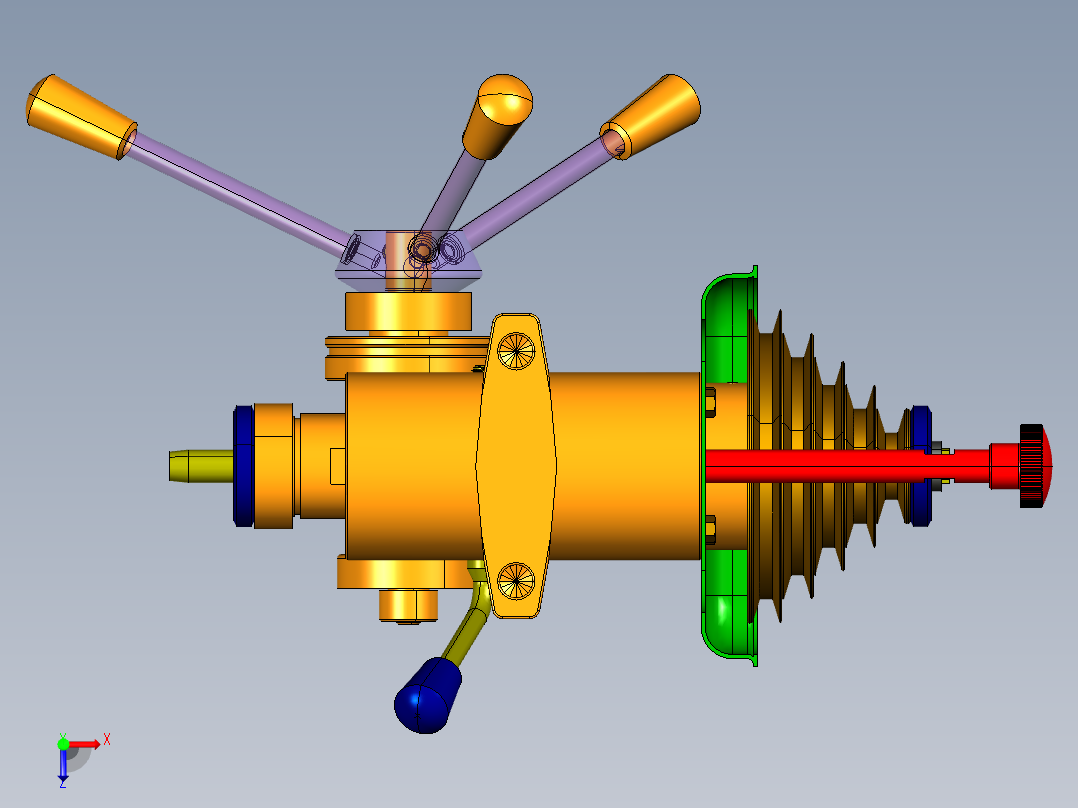 台钻造型及装配俯视图