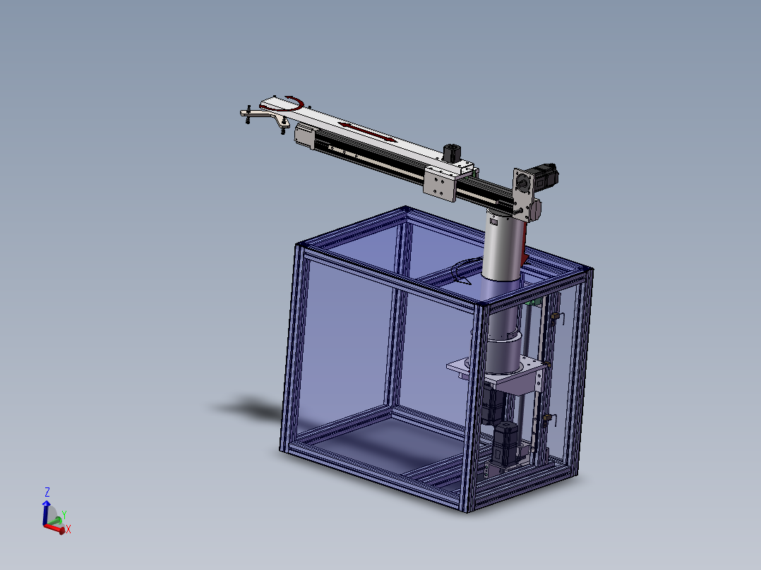 伺服四轴冲压机械手摆臂机器人油压机冲床取料机械手3d图纸