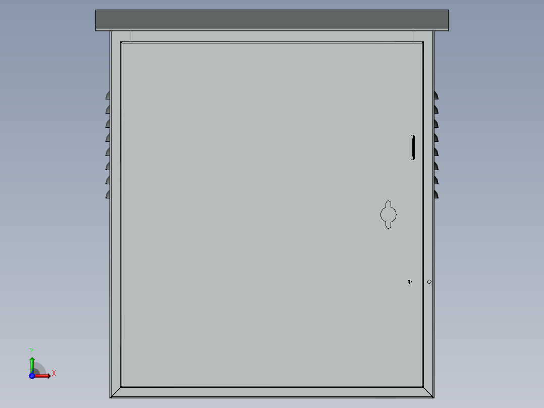 不锈钢户外箱体sw前视图