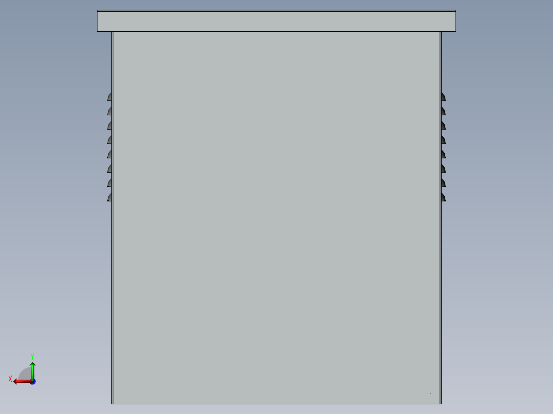 不锈钢户外箱体sw后视图