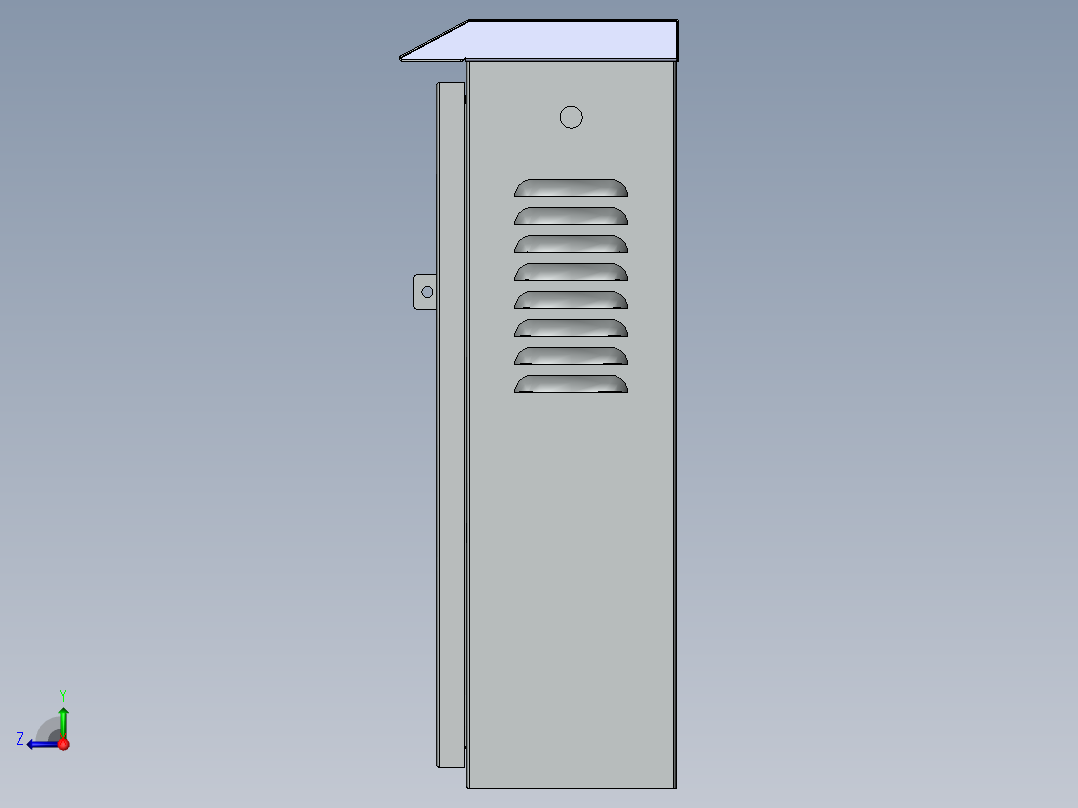 不锈钢户外箱体sw右视图