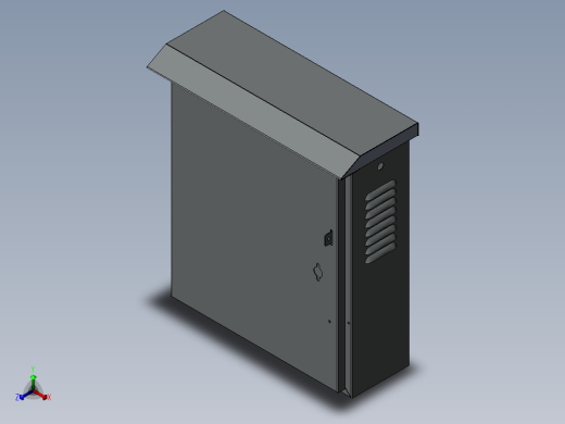 不锈钢户外箱体sw正等轴测缩略图