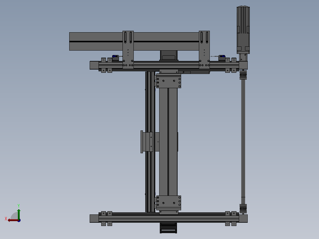三轴机械臂后视图