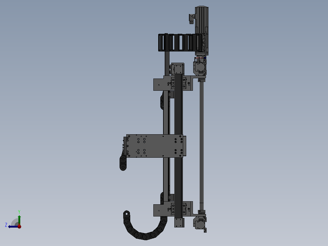 三轴机械臂右视图