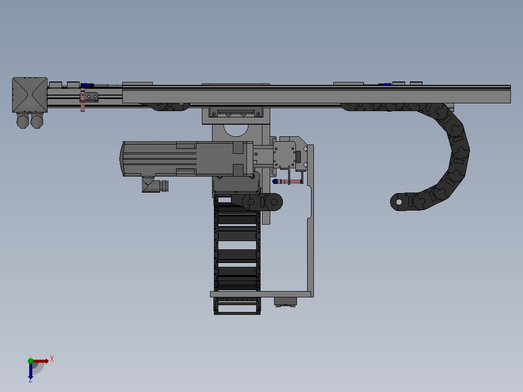 三轴机械臂俯视图